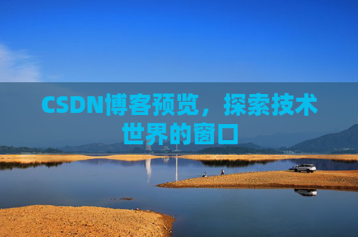 CSDN博客预览,探索技术世界的窗口